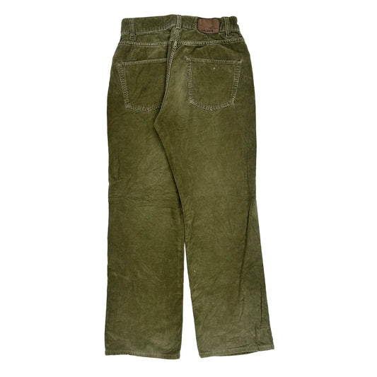 Vintage Lacoste Cord Trousers - 28W 30L Green Corduroy