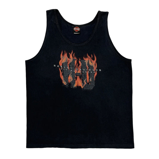 Harley Davidson Graphic Vest - XL Black Cotton