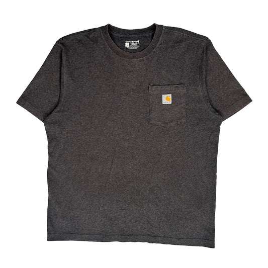 Carhartt T-Shirt - Large Grey Cotton