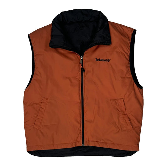 Vintage Timberland Gilet - Large Orange Nylon