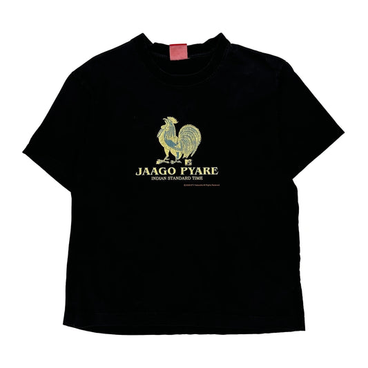 Mtv Graphic T-Shirt - XL Black Cotton