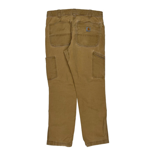 Carhartt Double Knee Carpenter Trousers - 32W 30L Brown Cotton
