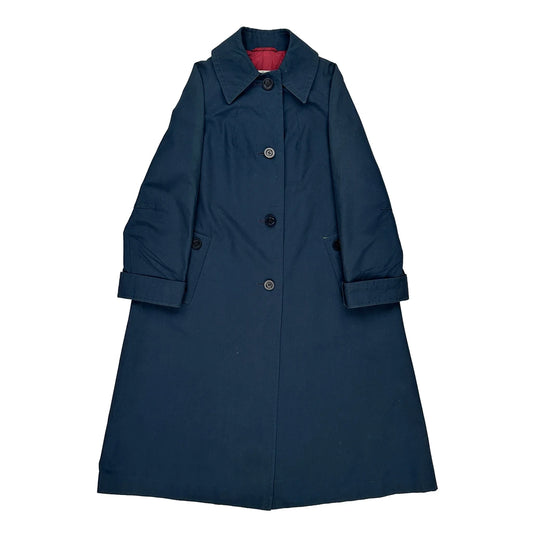 Aquascutum Trench Coat - Large Navy Polyester Blend
