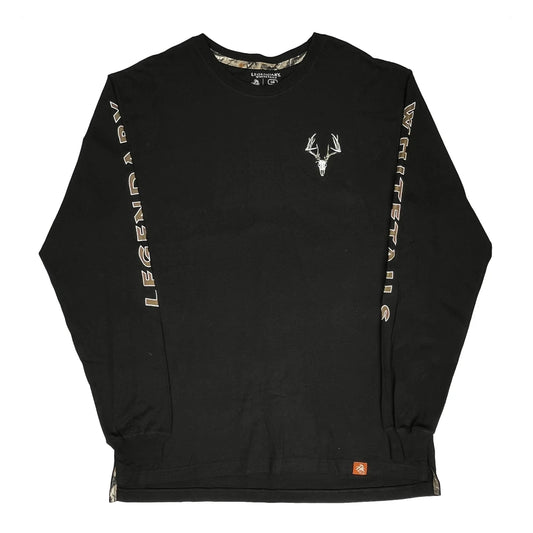 Legendary Whitetails Camo Long Sleeve T-Shirt - Large Black Cotton