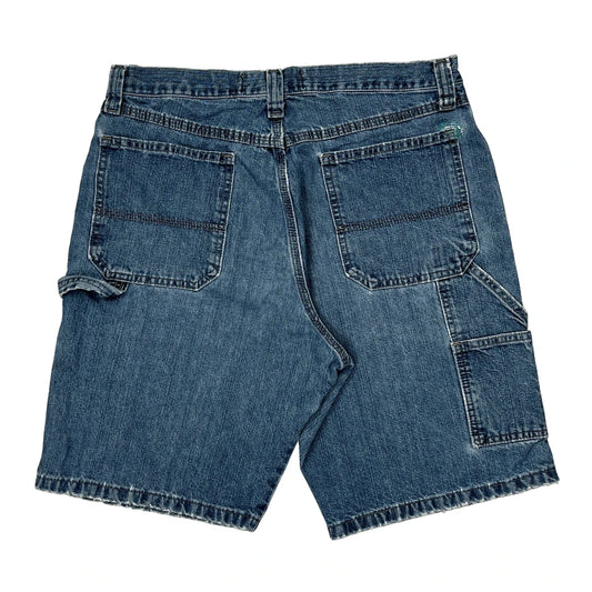 Wrangler Carpenter Shorts - 31W 10L Blue Cotton