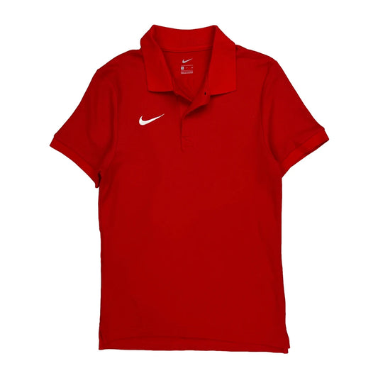 Nike Polo Shirt - Small Red Cotton