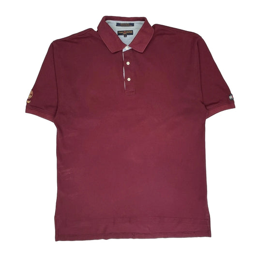 Tommy Hilfiger Polo Shirt - XL Burgundy Cotton
