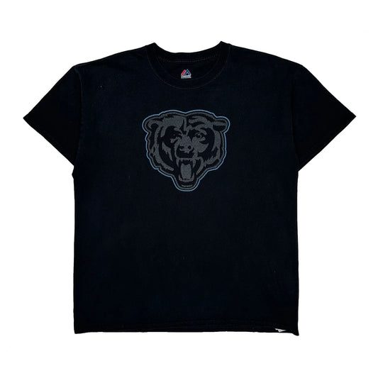 Bear Logo Majestic Nfl T-Shirt - Large Black Cotton