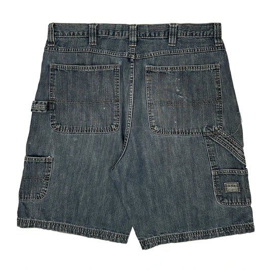 Wrangler Cargo Shorts - 36W 10L Dark Wash Denim