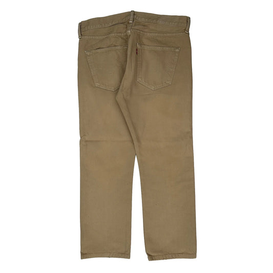 Levis Jeans - 33W 27L Beige Cotton