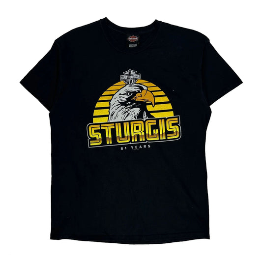 Sturgis Harley Davidson Graphic T-Shirt - Large Black Cotton
