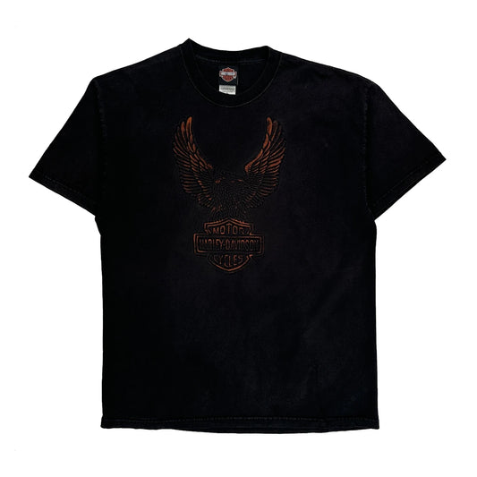 Motorcycle Harley Davidson Graphic T-Shirt - XL Black Cotton