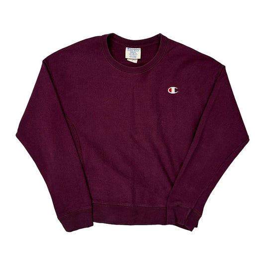 Reverse Weave Champion Sweatshirt - Small Burgundy Cotton