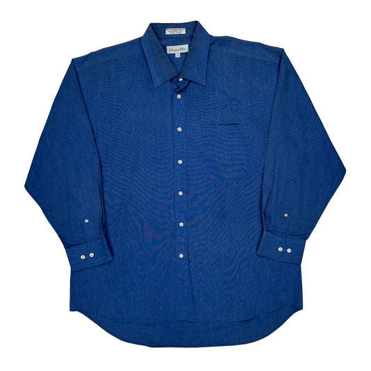 Christian Dior Shirt - XL Blue Cotton Blend
