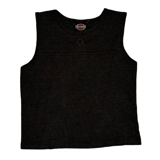 Woodstock, Illinois Harley Davidson Vest - XL Black Cotton