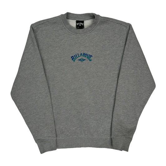 Billabong Sweatshirt - Small Grey Cotton Blend