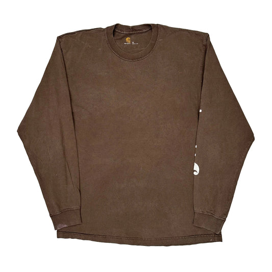 Carhartt Long Sleeve T-Shirt - Medium Brown Cotton