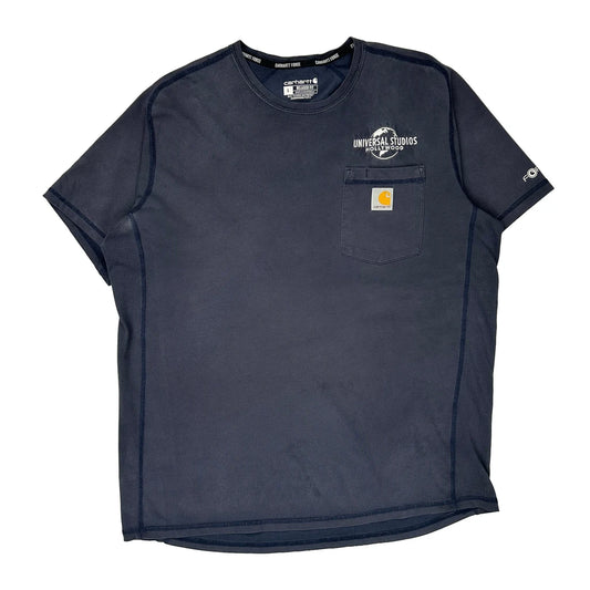 Carhartt T-Shirt - Large Navy Cotton