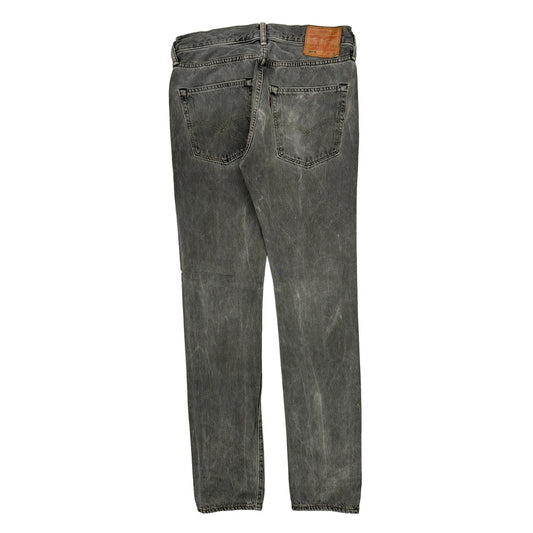 501 Levis Slim Fit Jeans - 32W 33L Grey Cotton