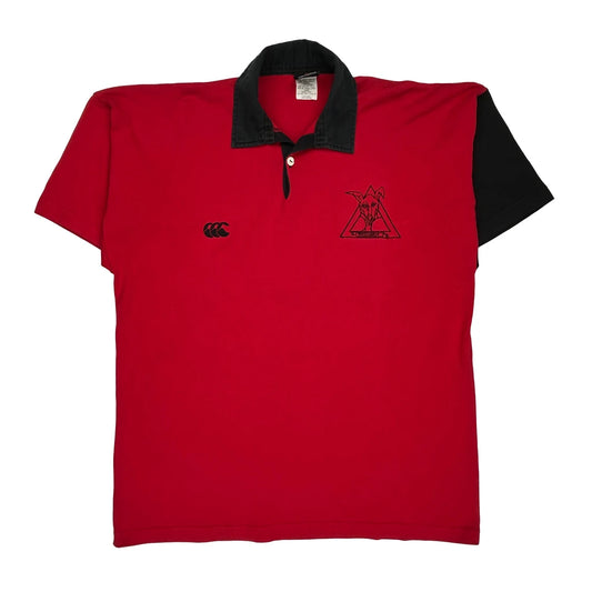 Sports Team Logo Canterbury Rugby Shirt - XL Red Polyester