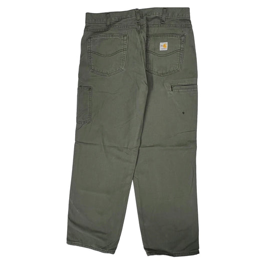 Carhartt Carpenter Trousers - 34W 30L Green Cotton
