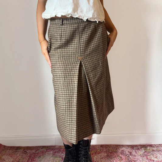 Vintage brown Unbranded Midi Skirt - womens 28" waist