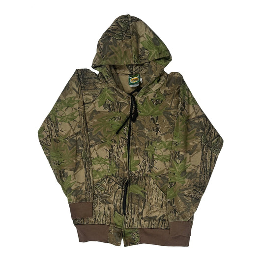 Cabelas Camo Hoodie - Large Khaki Cotton Blend