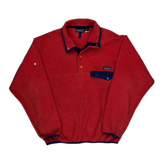 90S Patagonia Snap T Fleece - Medium Red Polyester