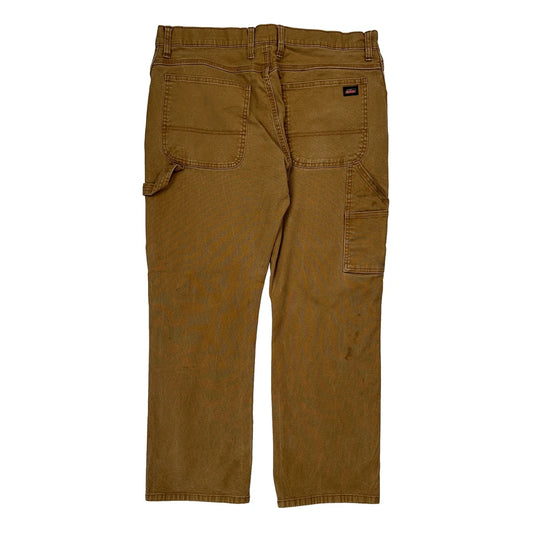 Dickies Carpenter Trousers - 34W 30L Brown Cotton Blend