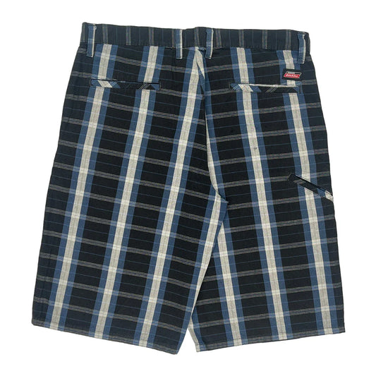 Vintage Dickies Checked Shorts - 35W 13L Blue Cotton