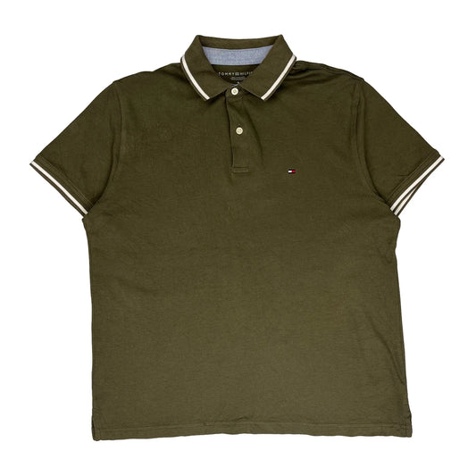 Tommy Hilfiger Polo Shirt - Medium Green Cotton