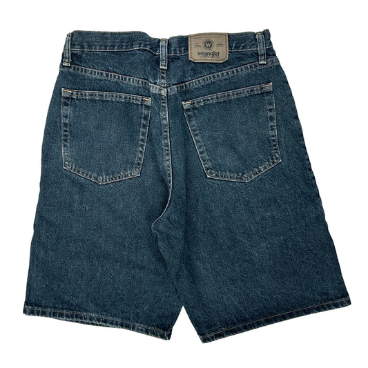 Wrangler Denim Shorts - 31W 10L Dark Wash Cotton