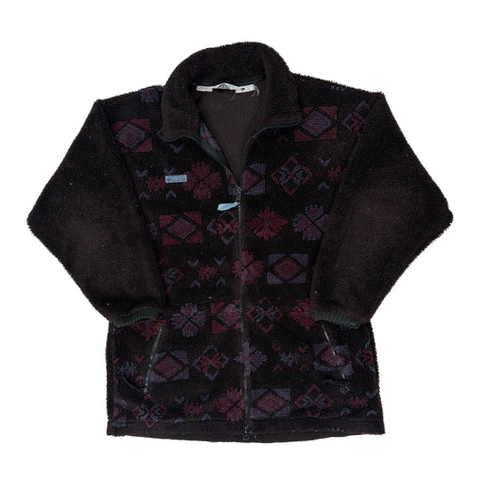 Columbia Fleece Jacket - Large Black Polyester
