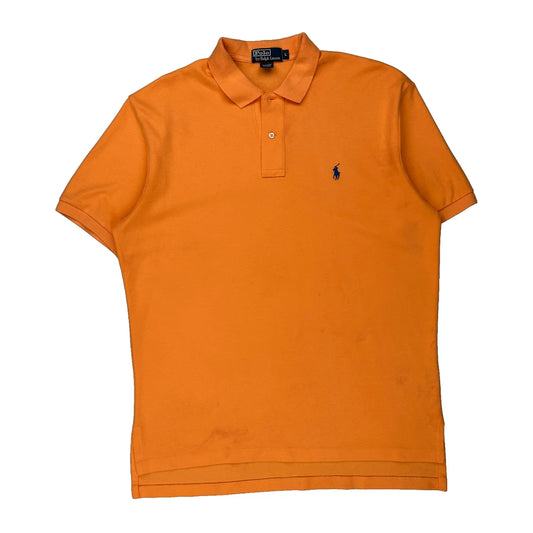 Polo By Ralph Lauren Polo Shirt - Large Orange Cotton