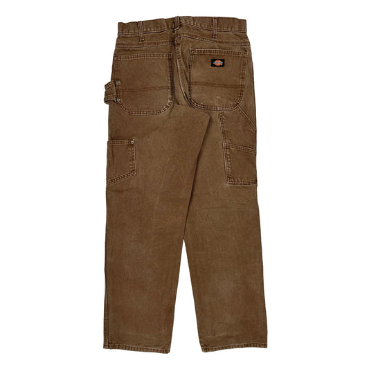 Dickies Carpenter Trousers - 30W 31L Brown Cotton