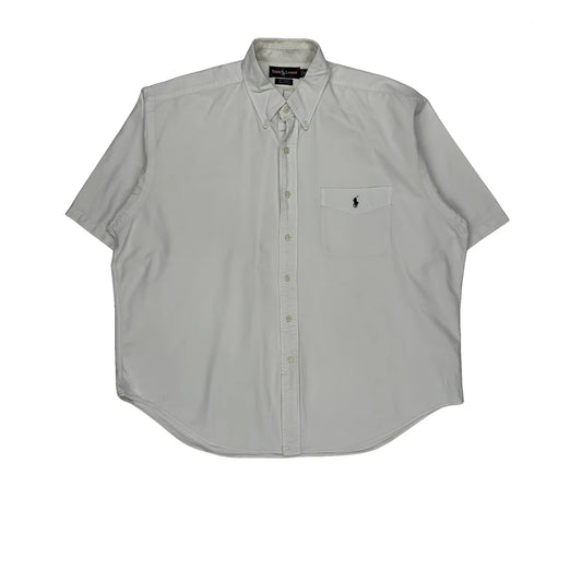 Big Shirt Ralph Lauren Short Sleeve Shirt - XL White Cotton