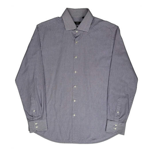 Boss Striped Shirt - XL Navy Cotton