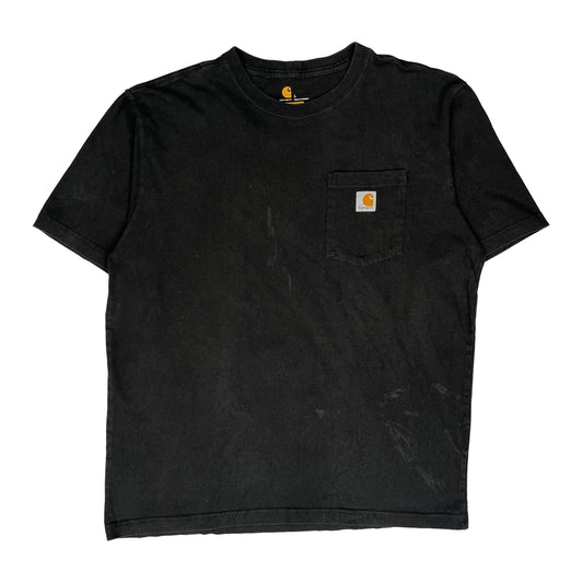 Vintage Carhartt T-Shirt - Large Black Cotton