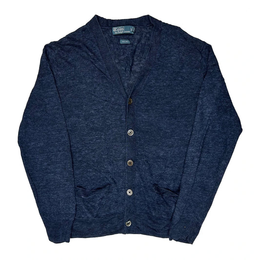 Polo By Ralph Lauren Cardigan - Large Navy Linen