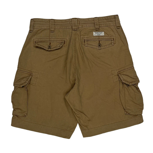 Vintage Polo By Ralph Lauren Cargo Shorts - 35W 10L Brown Cotton