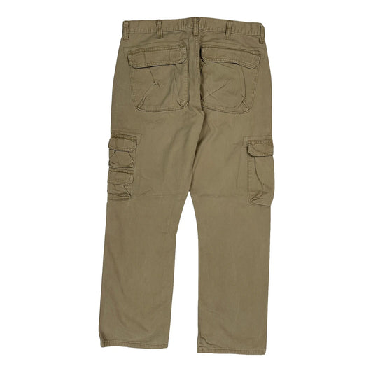 Wrangler Cargo Trousers - 34W 32L Khaki Cotton