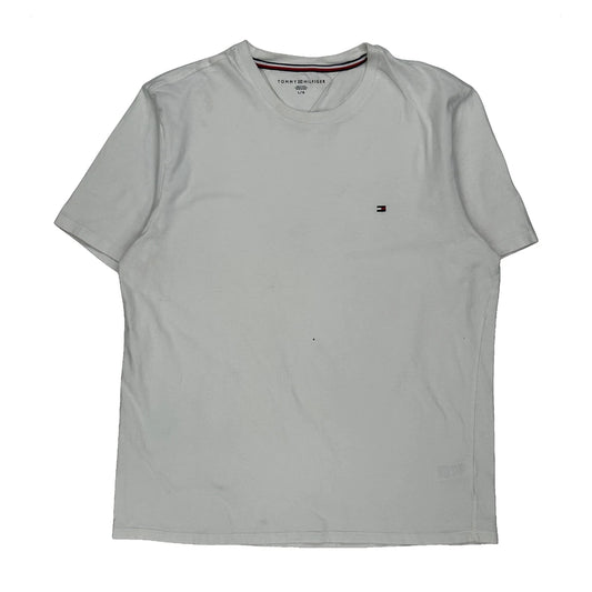 Tommy Hilfiger T-Shirt - Large White Cotton