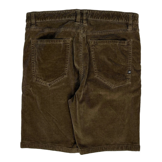 Billabong Corduroy Shorts - 31W 9L Brown Corduroy