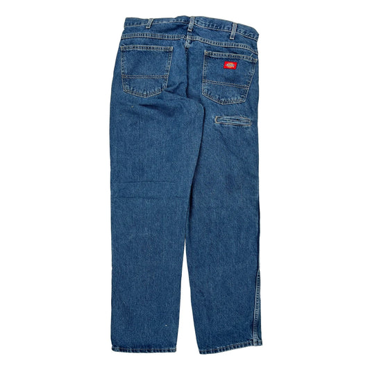 Dickies Double Knee Carpenter Jeans - 34W 34L Blue Cotton