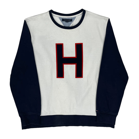 Tommy Hilfiger College Sweatshirt - XL Navy Cotton