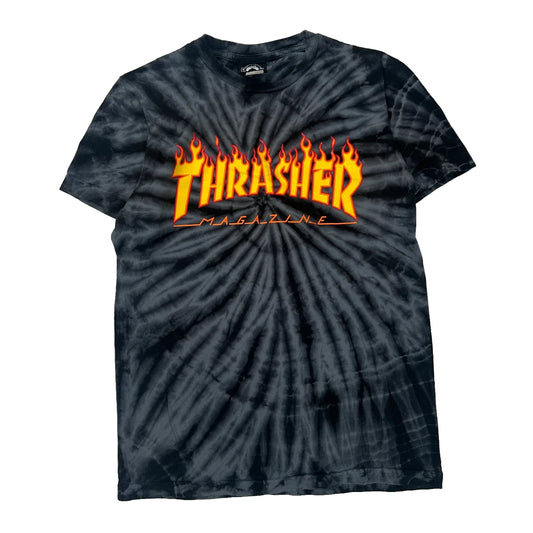 Thrasher Tie-Dye T-Shirt - Small Grey Cotton