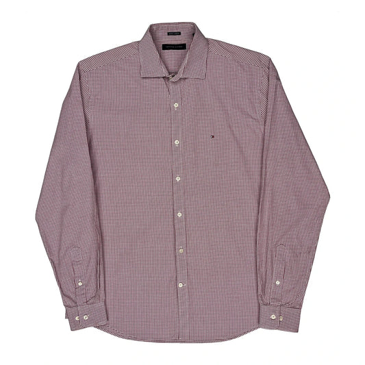 Tommy Hilfiger Checked Shirt - Large Red Cotton