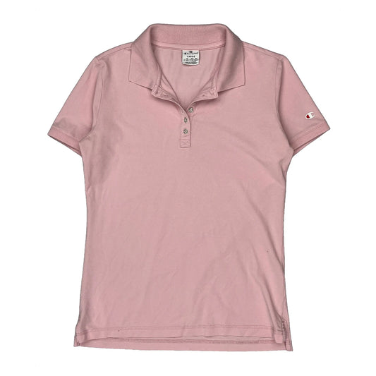 Champion Polo Shirt - Large Pink Cotton