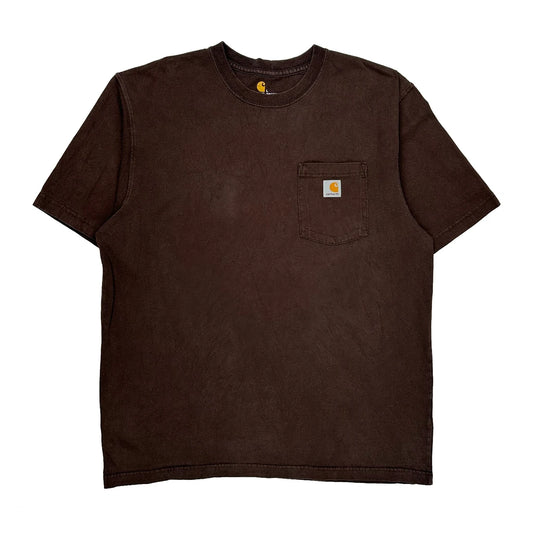 Carhartt T-Shirt - Large Brown Cotton