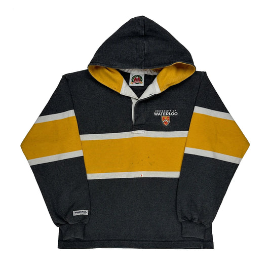 Hoodie Barbarian College Rugby Shirt - Small Grey Cotton